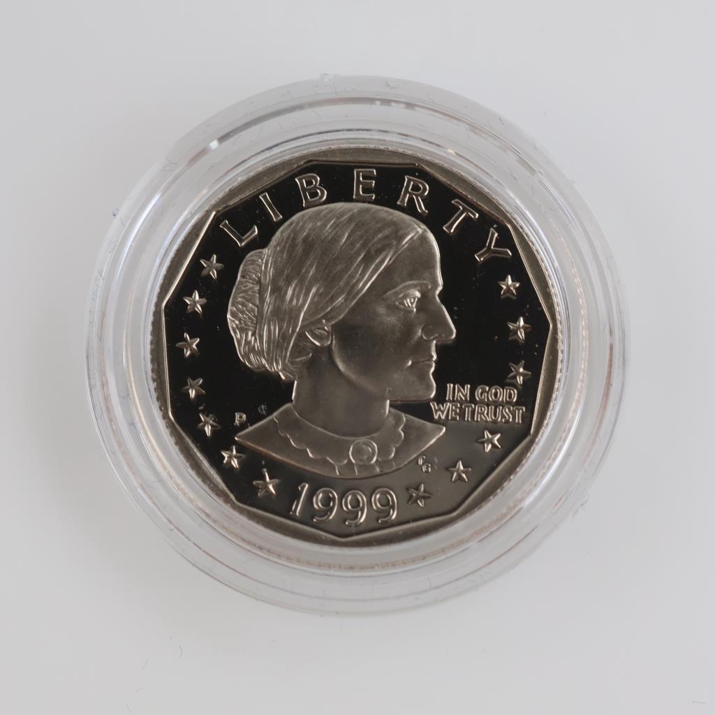1999 Susan B. Anthony Proof Dollar W/ COA