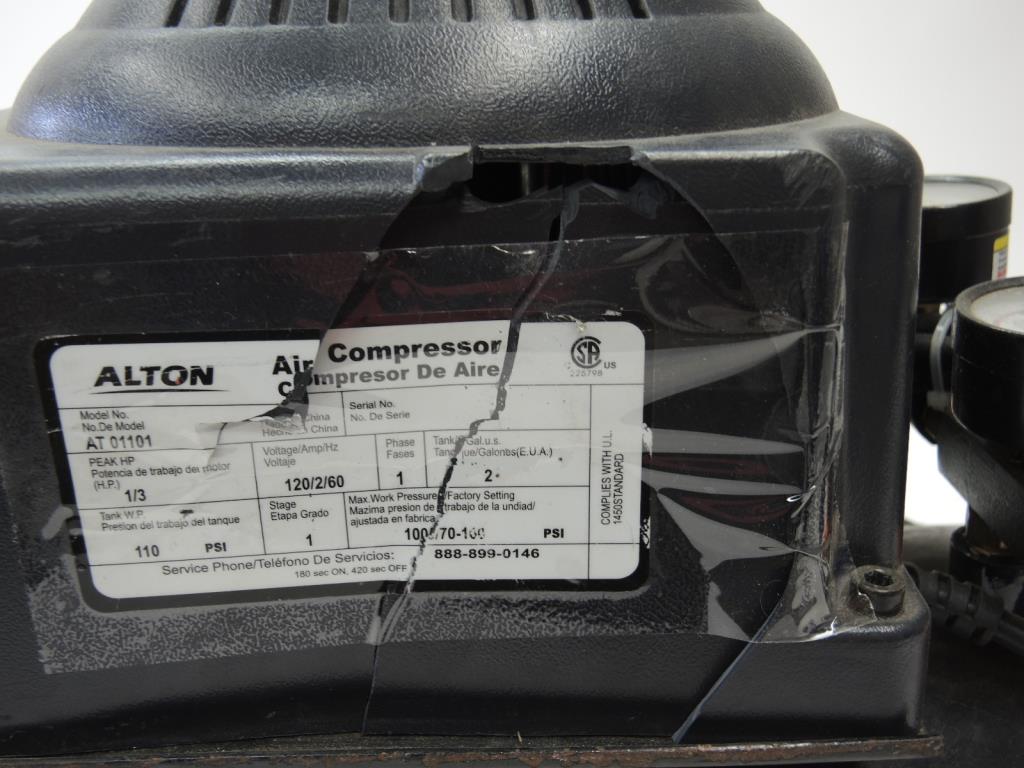 Alton Air Compressor, Sold For Parts Property Room