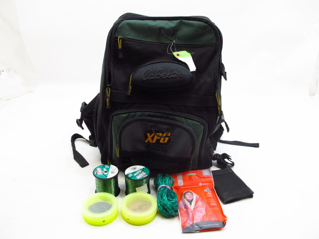 Cabela's Backpack With Fishing Equipment Property Room