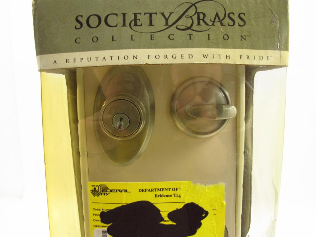 Society Brass Collection Door Handleset Property Room