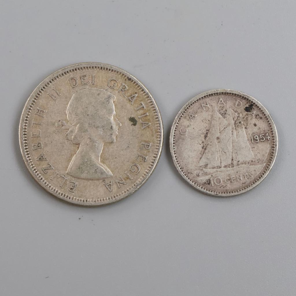 2 Canadian Silver Coins