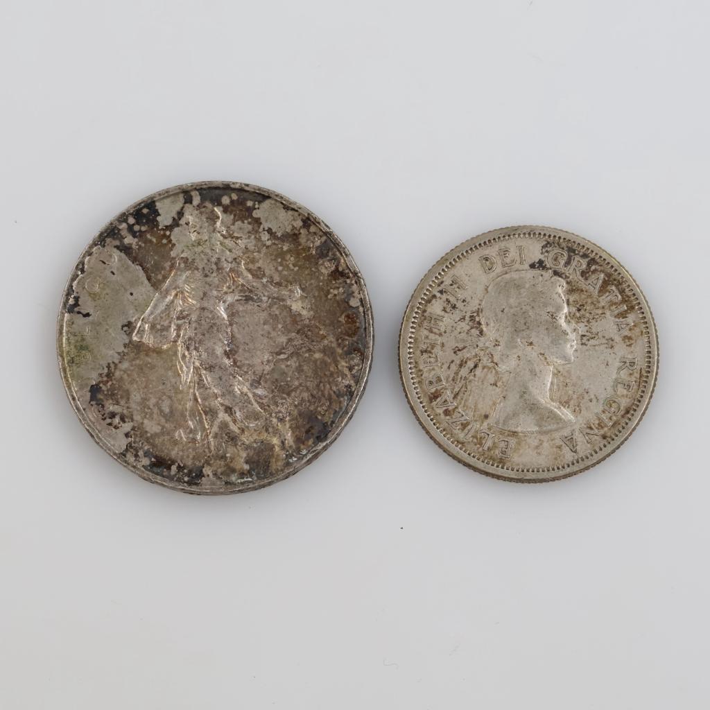 2 Foreign Silver Coins
