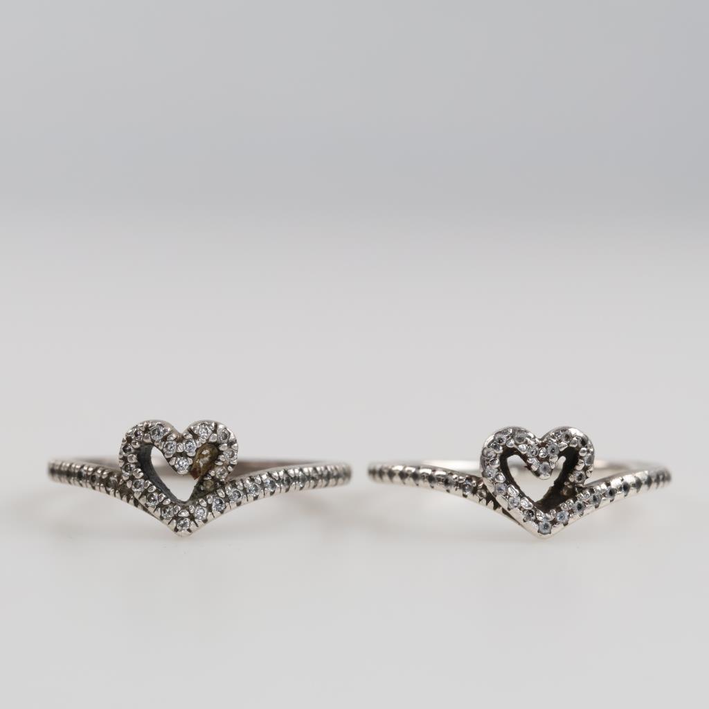2 Pandora Sterling Silver Rings