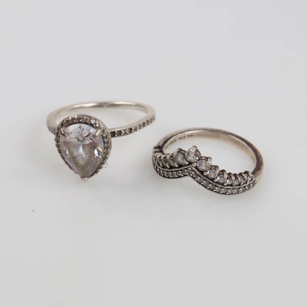 2 Pandora Sterling Silver Rings