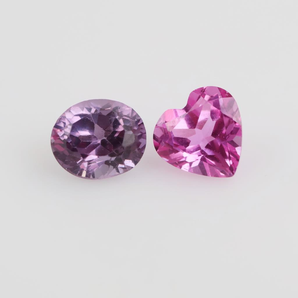 2 Pink & Purple Faceted Loose Jewelry Craft Stones