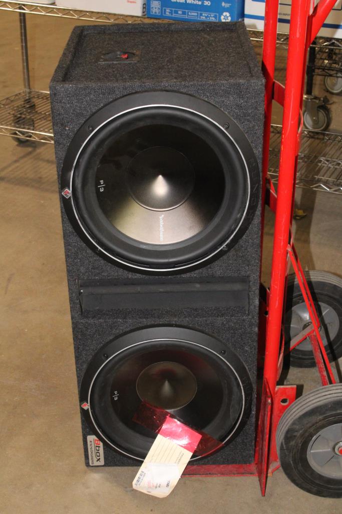 2 Rockford Fosgate Subwoofers With Enclosure Property Room