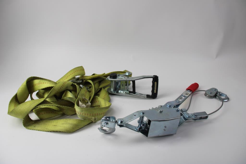 2 Ton Cable Puller, Large Ratchet Tie Down Strap