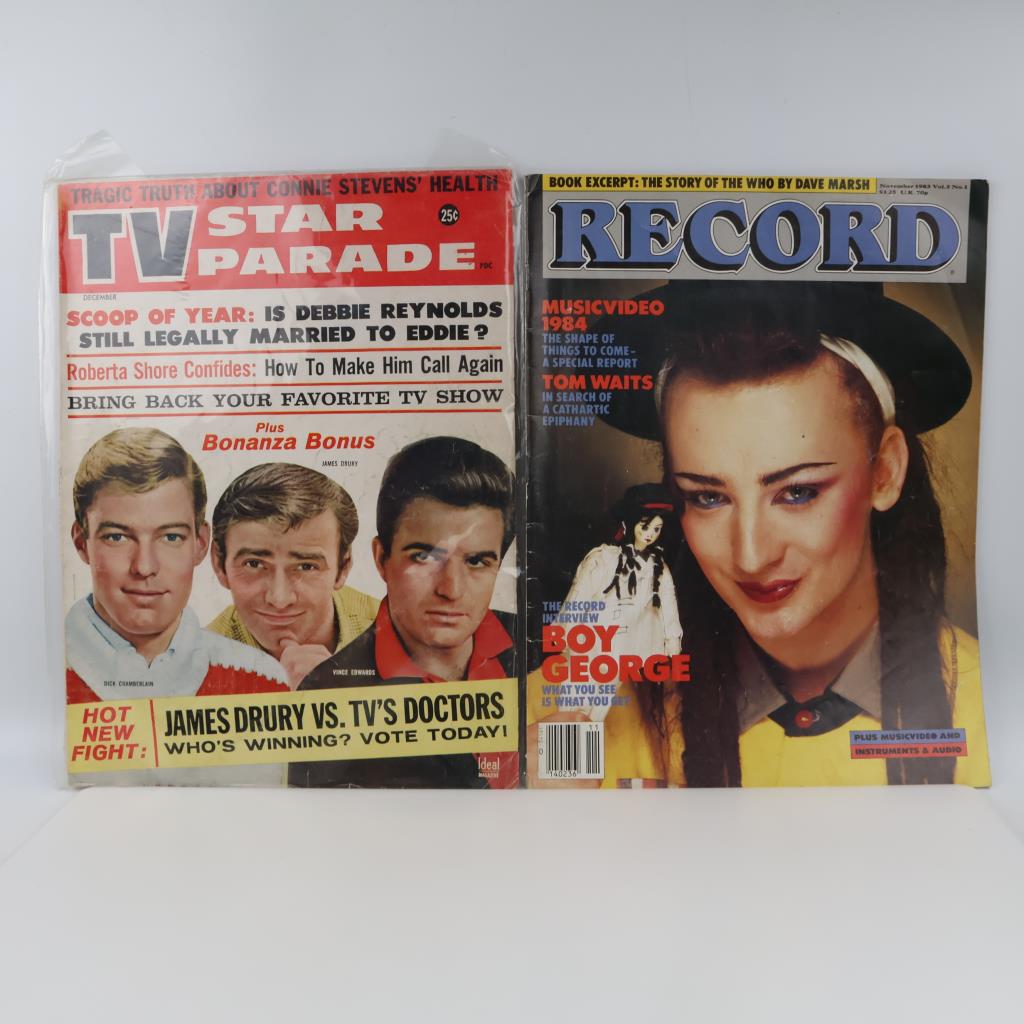 2 Vintage TV Star Parade & Record Magazine