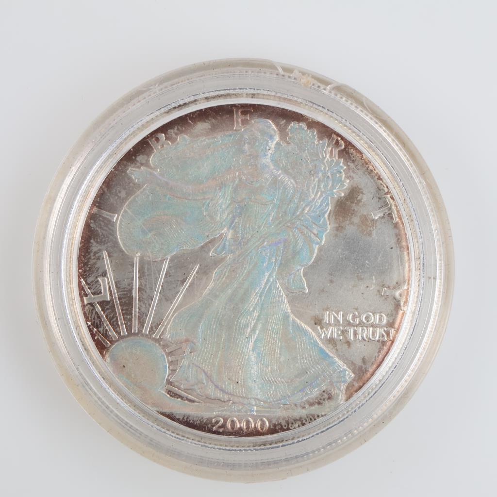 2000 American Eagle Hologram Fine Silver Dollar 1oz