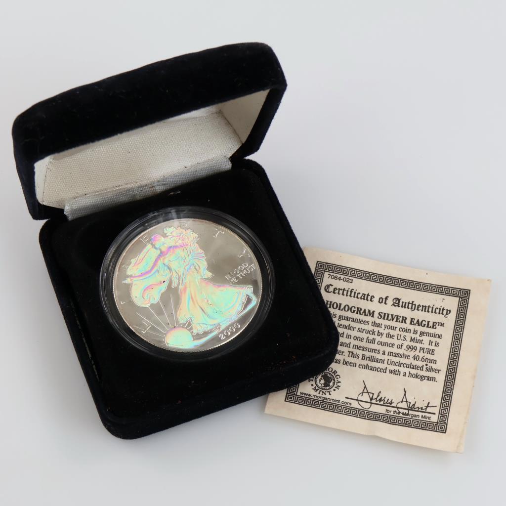 2000 American Eagle Hologram Fine Silver Includes COA