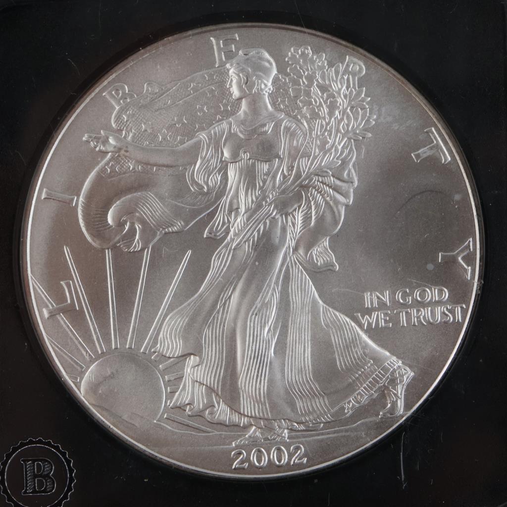 2002 US American Eagle Fine Silver Dollar 1oz Round