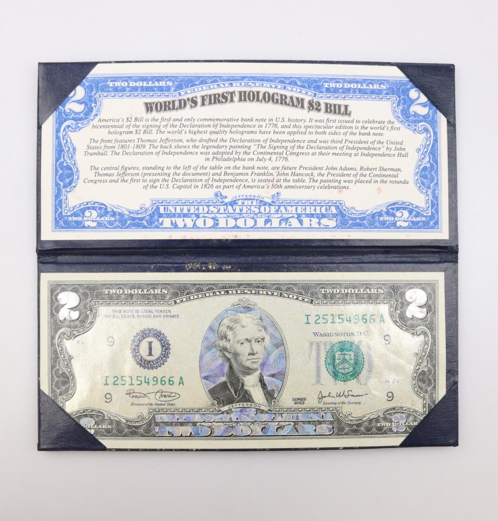 2003 US Hologram Two Dollars Federal Reserve Note | Property Room