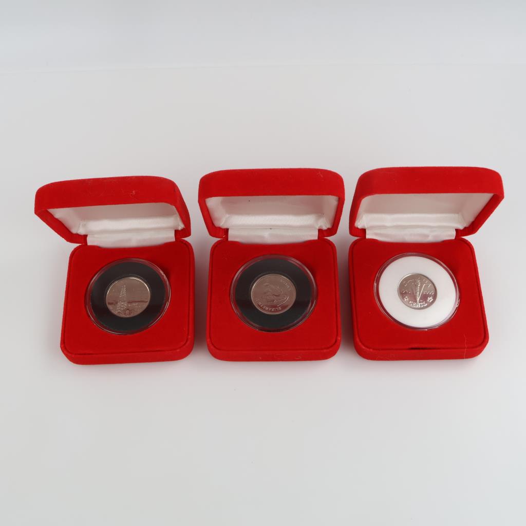 2005 Canadian 25 Cents, 3 Coins