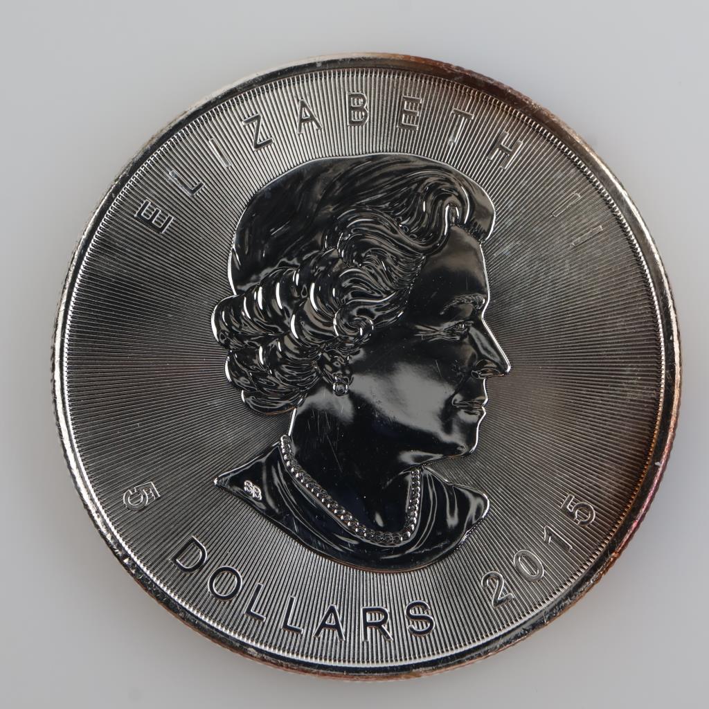 2015 Canadian Fine Silver Maple Leaf 5 Dollars 1oz