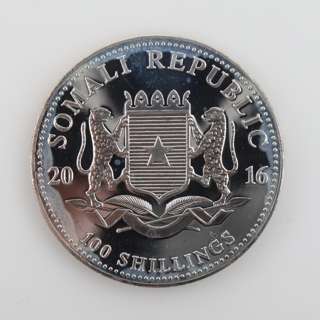 2016 Somali Republic Fine Silver 100 Shillings 1oz Round | Property Room