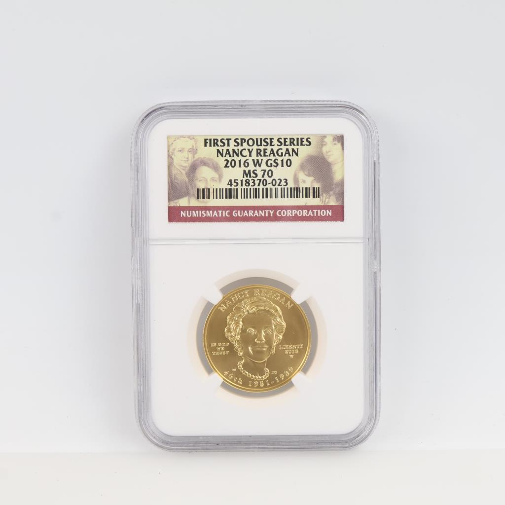 2016-W MS70 First Spouse Nancy Reagan Fine Gold $10 1/2oz NGC Graded