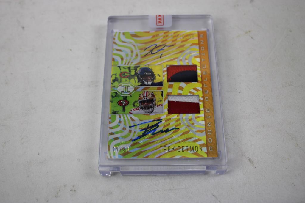 2021 Illusions Football Justin Fields Trey Sermon #RR6 /20 DUAL AUTO