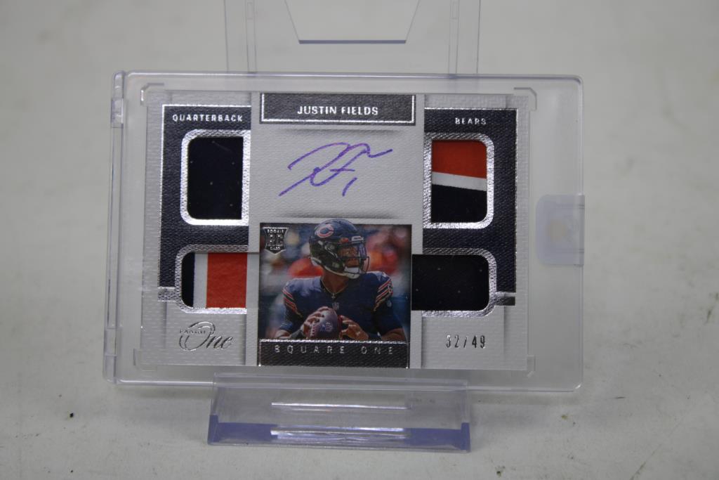 2021 One Football Square One Justin Fields Auto #74 /49