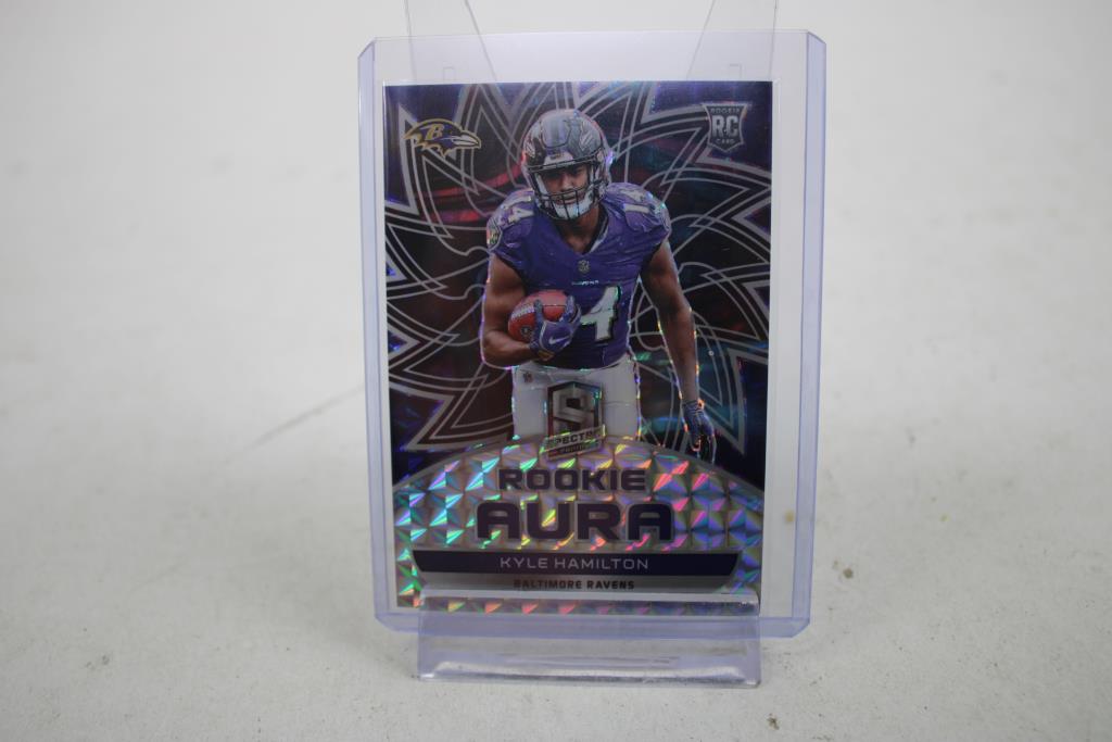 2022 Spectra Football Rookie Aura Kyle Hamilton #AUR-KHA /50