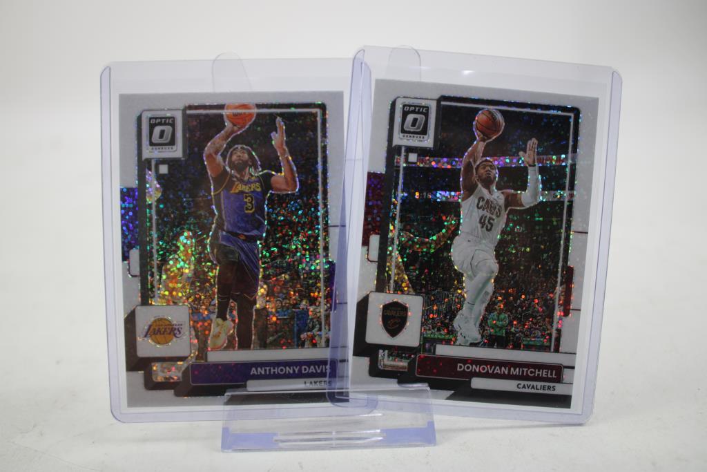 2022-23 Donruss Optic Basketball White Sparkle Lot - Anthony Davis And Donovan Mitchell