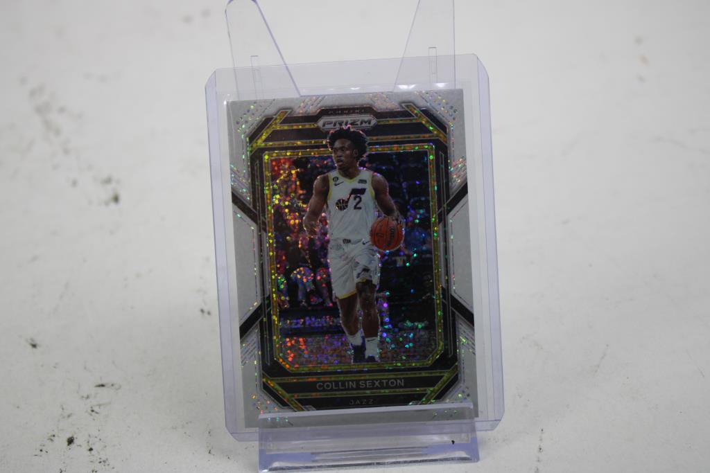 2022-23 Prizm Basketball Collin Sexton #87 White Sparkle