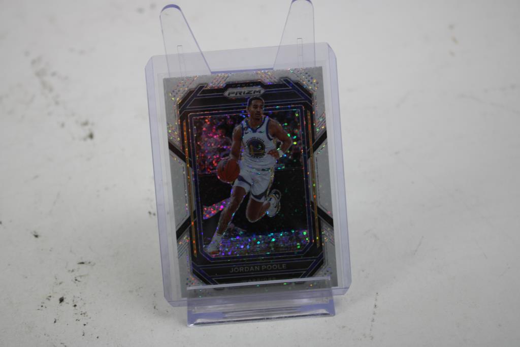 2022-23 Prizm Basketball Jordan Poole #102 White Sparkle