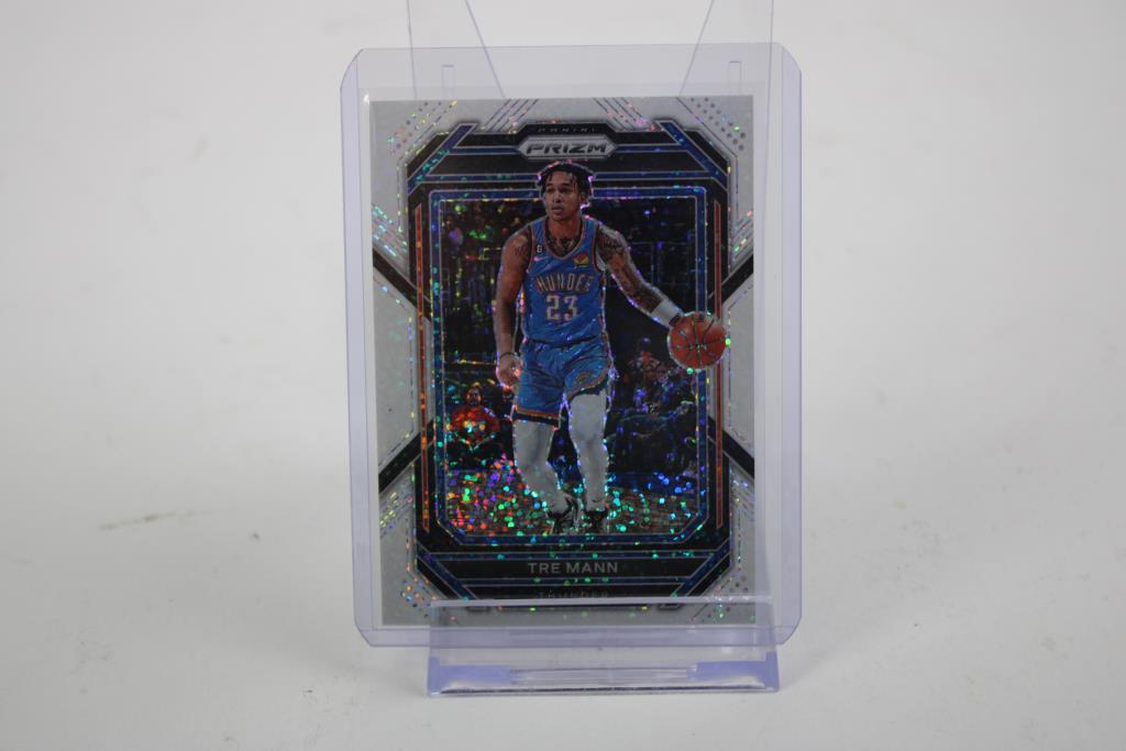 2022-23 Prizm Basketball Tre Mann #69 White Sparkle