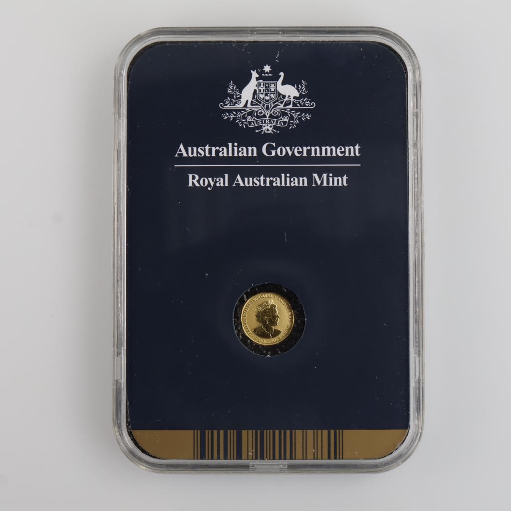 2023 Royal Australian Mint Mini Money Emu Frosted Fine Gold 5 Dollars 1/2g Round