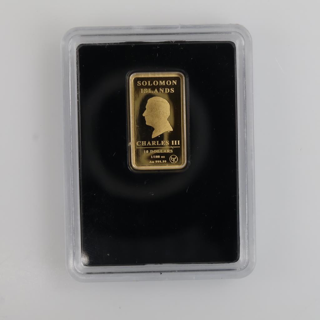 2024 Solomon Islands Fine Gold 10 Dollars 1/100oz Bar