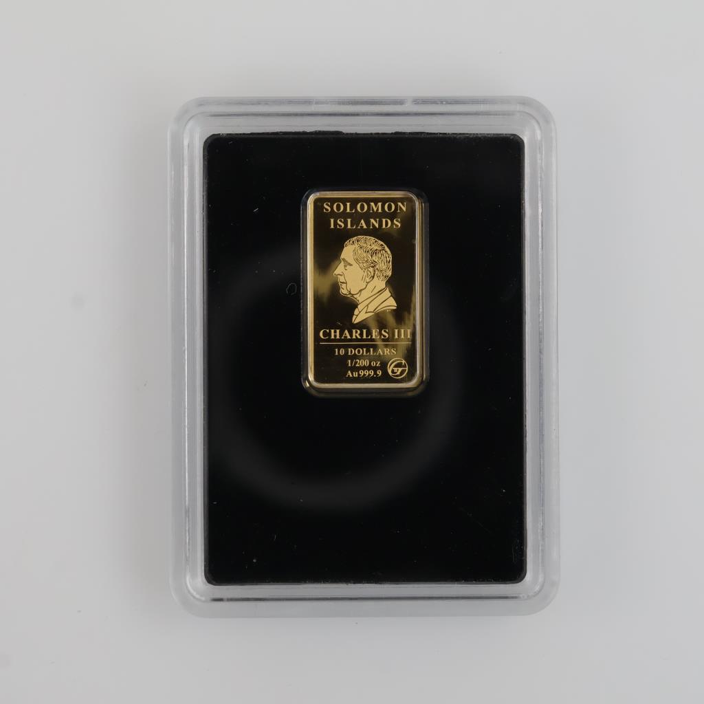 2024 Solomon Islands Fine Gold 10 Dollars 1/200oz Bar