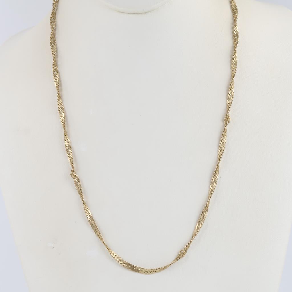20kt Gold Singapore Chain Necklace