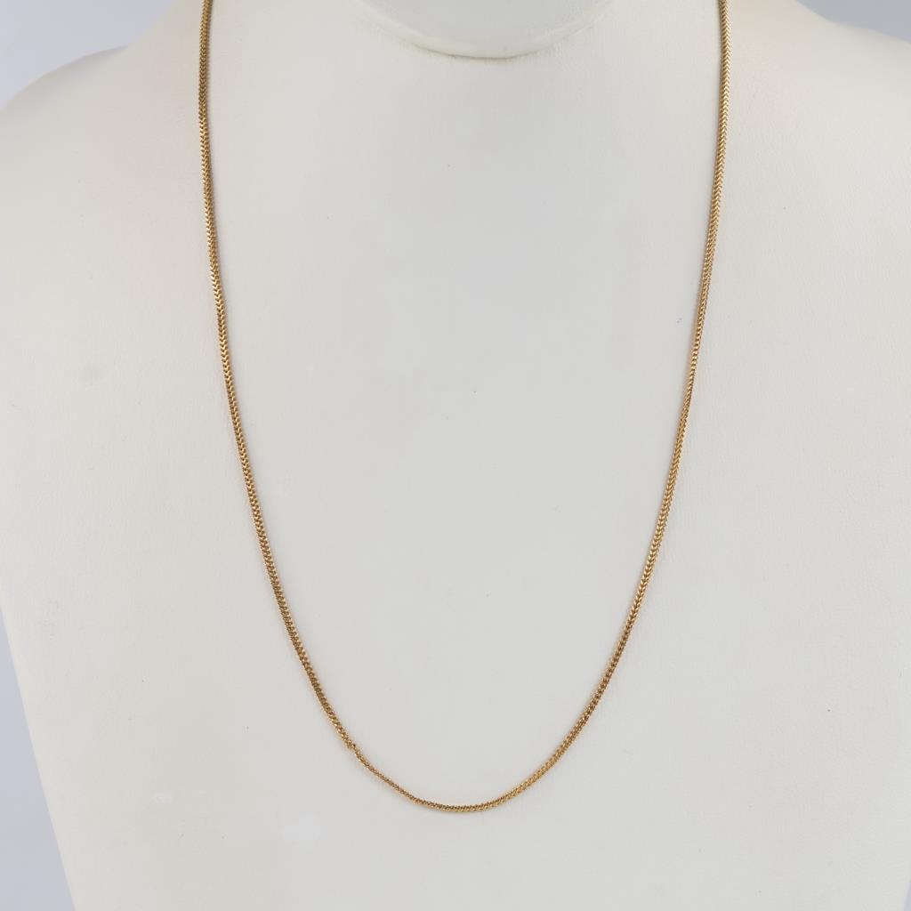 21kt Gold Double Curb Chain Necklace