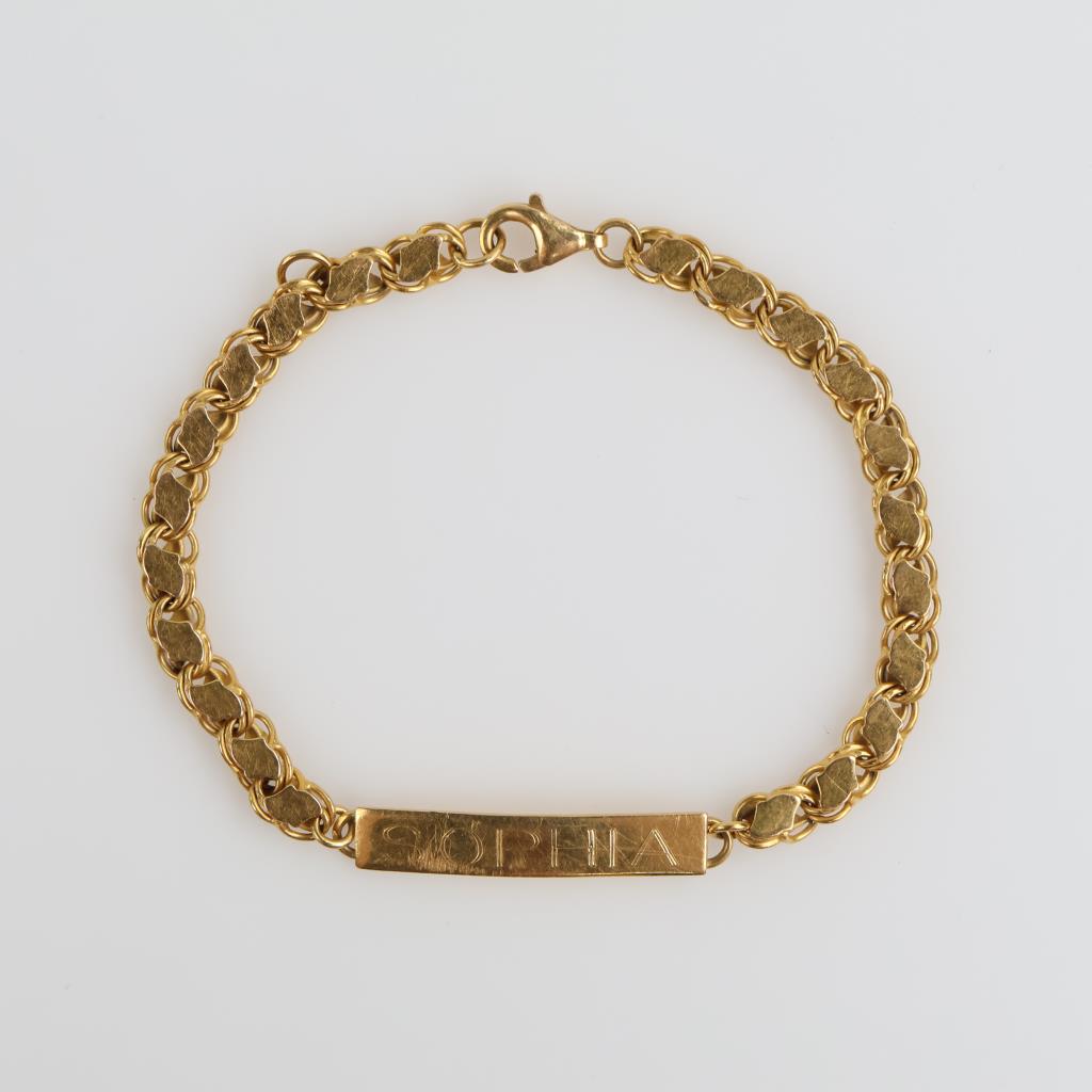 21kt Gold ID Bracelet