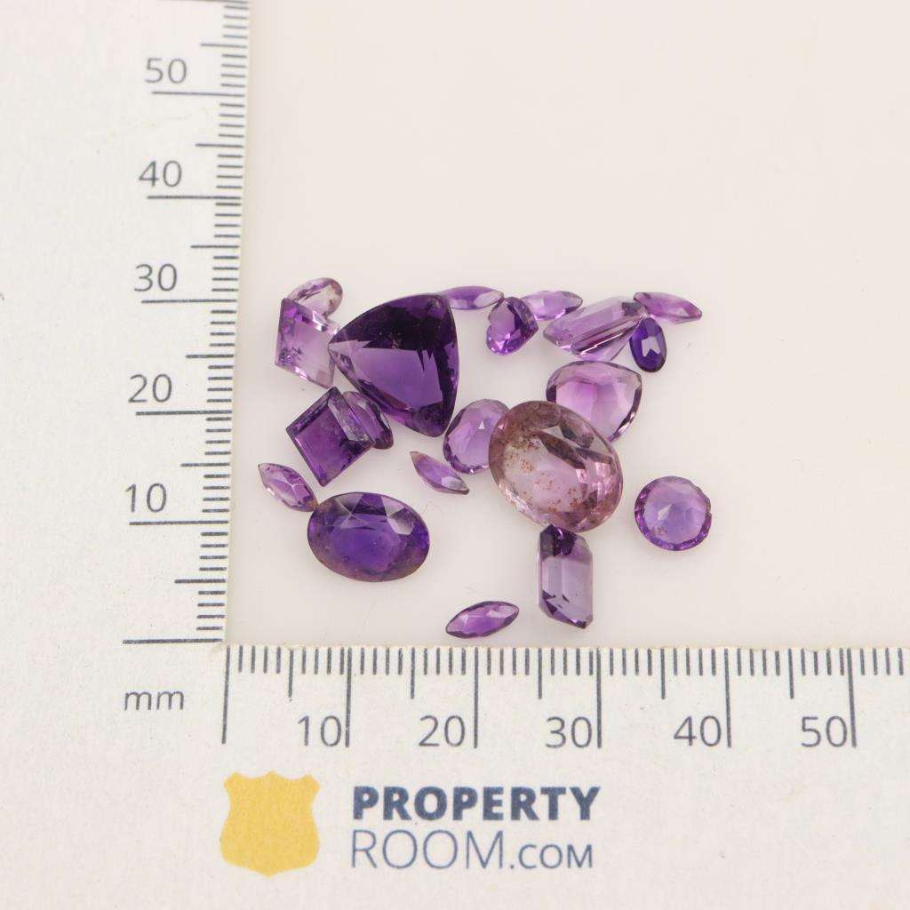 22.63cts TW Loose Amethyst, 20 Pieces Property Room