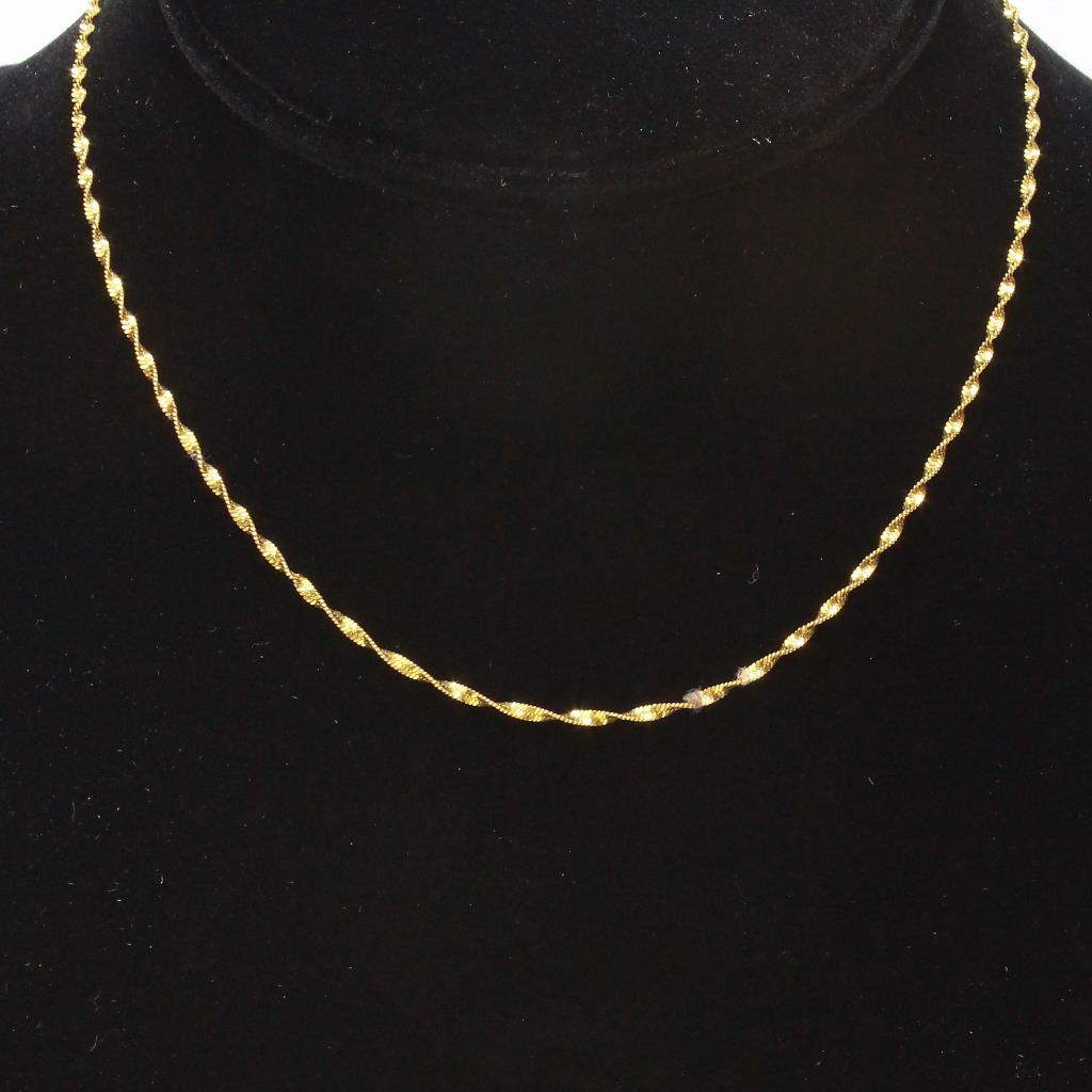 22kt Gold 3.7g Rope Chain Necklace Property Room