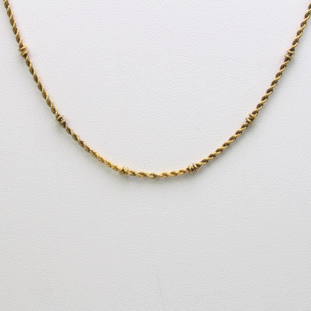 22kt Gold 9.7g Rope Chain Necklace | Property Room