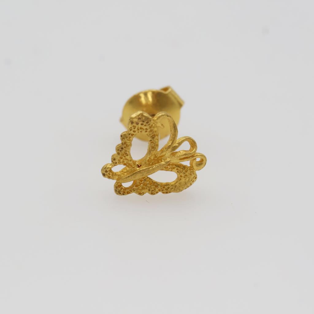 22kt Gold Butterfly Earring