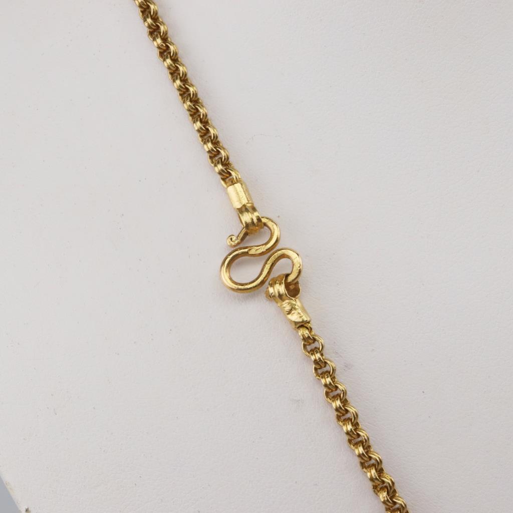 22kt Gold Double Circle Link Necklace Property Room