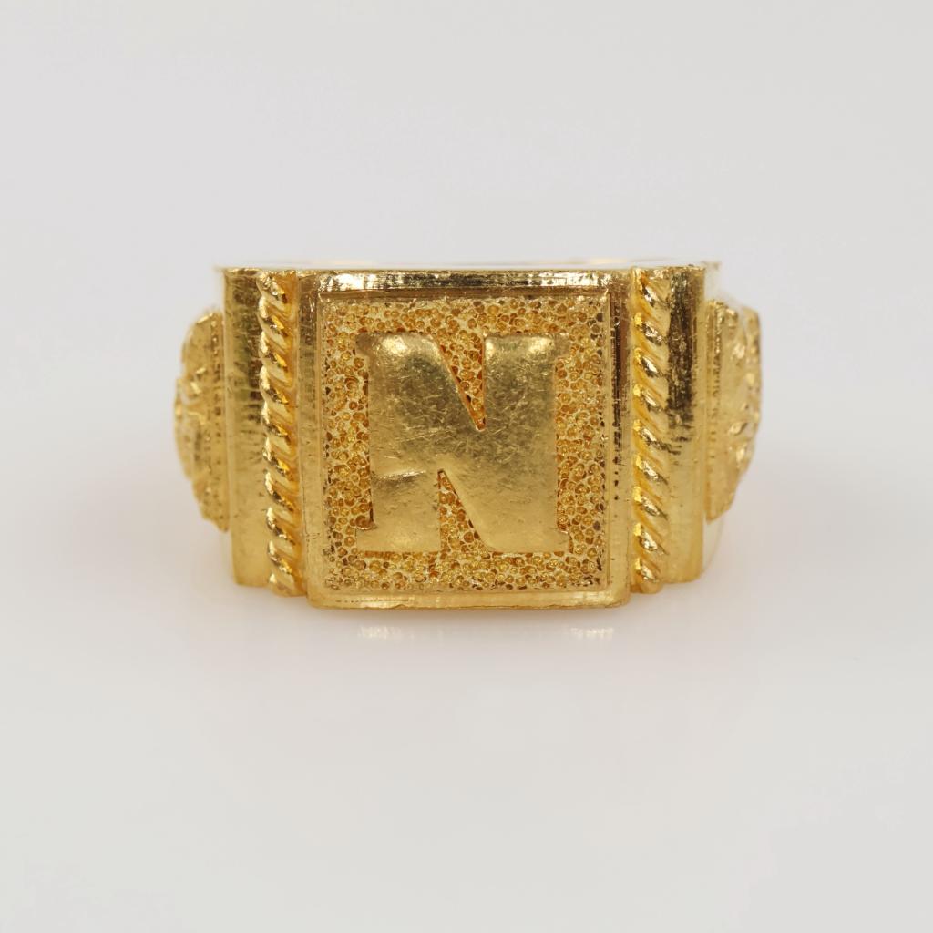 24kt Gold Signet Ring