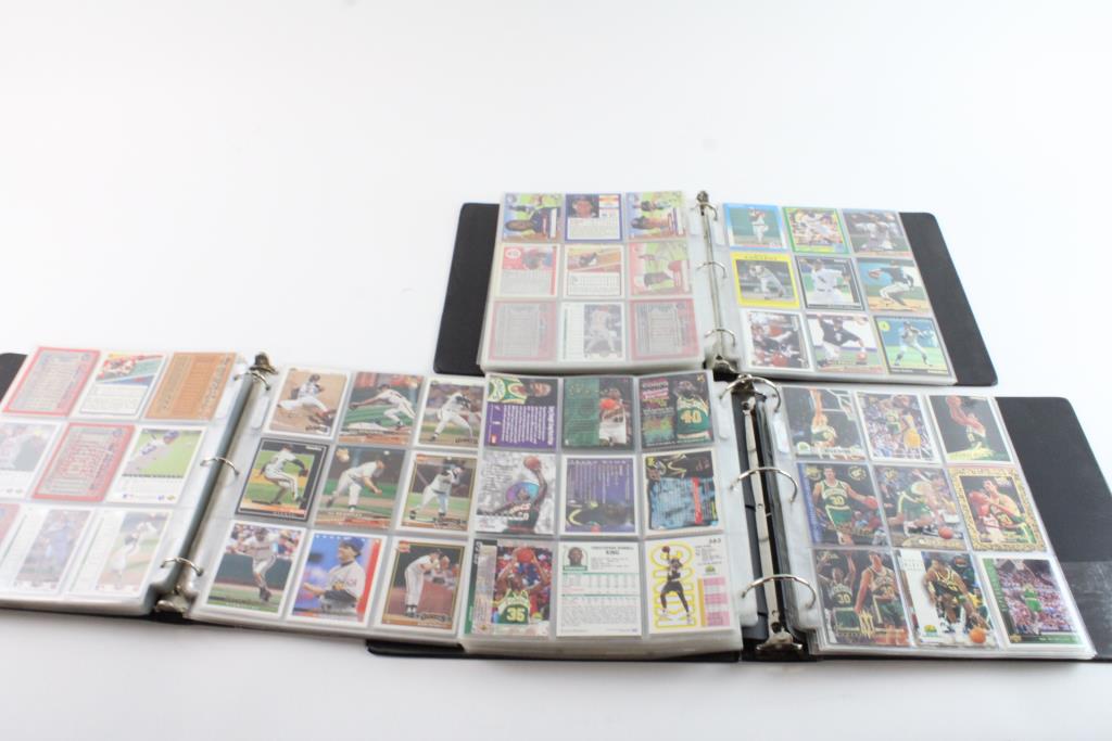 3 Binders With Sports Cards, 300+ Pieces Property Room