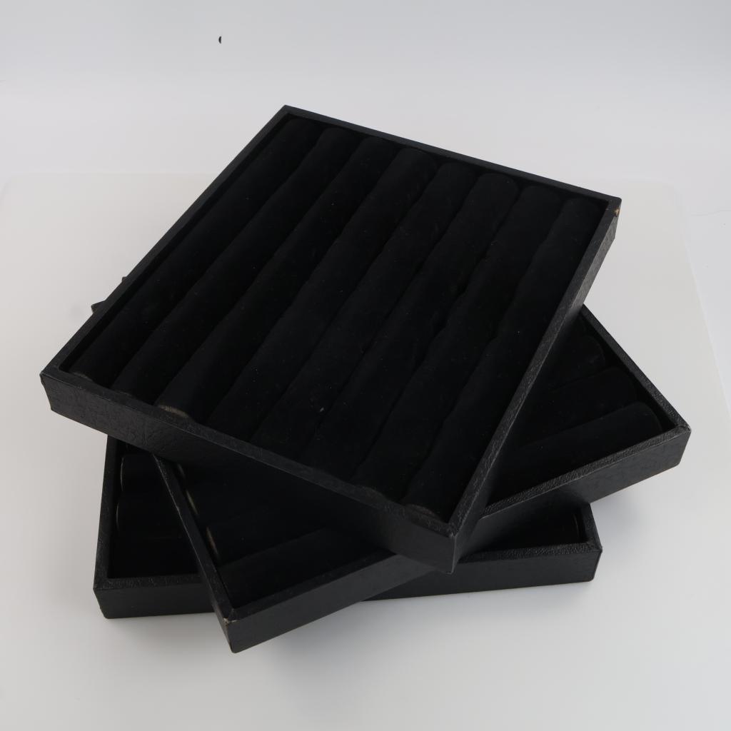 3 Black Velvet Ring Displays