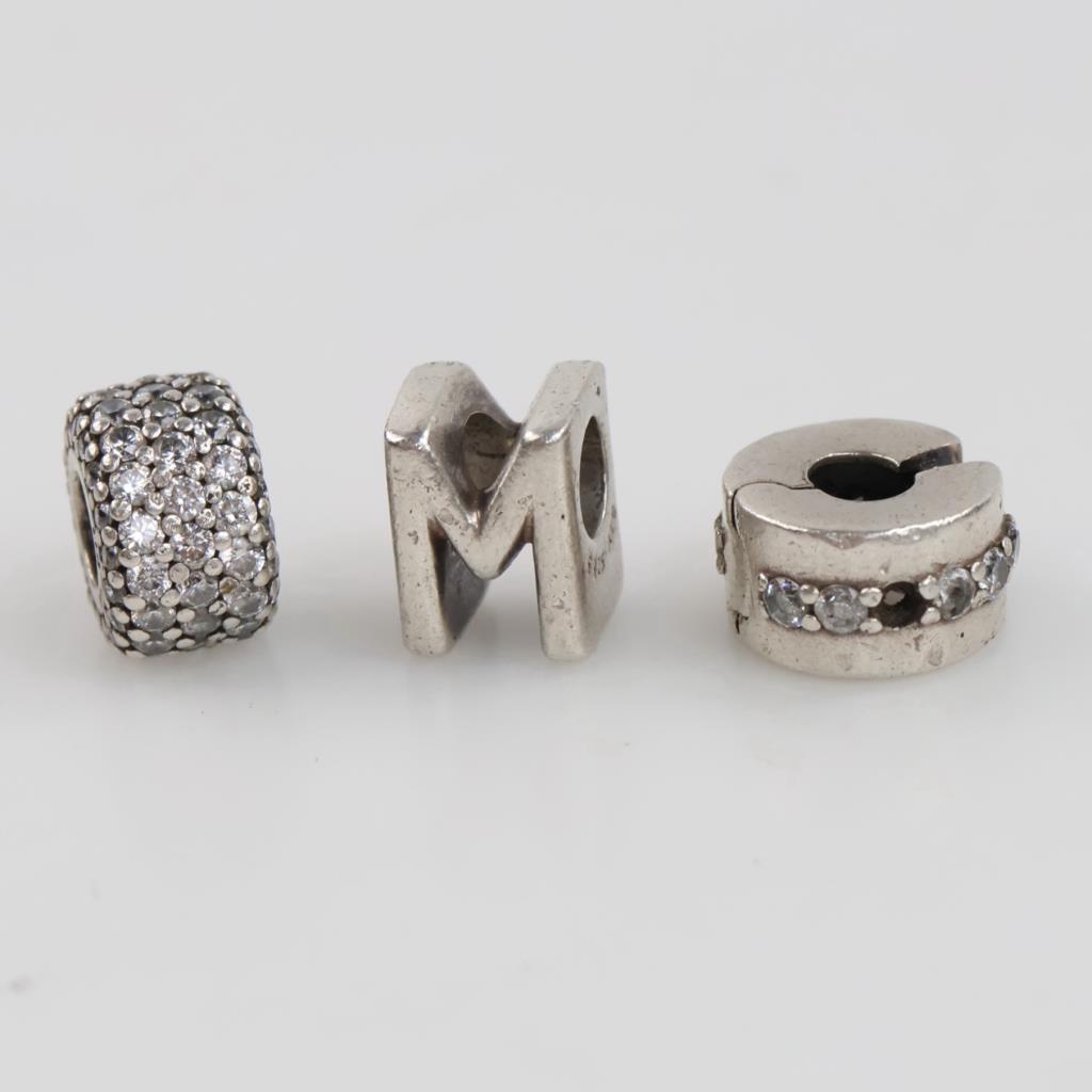 3 Pandora Sterling Silver Charms