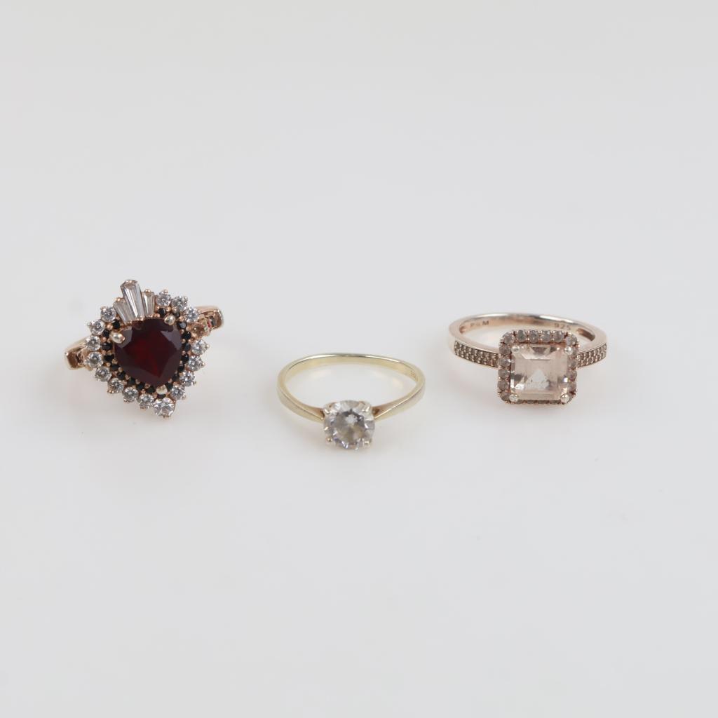 3 Sterling Silver Rings