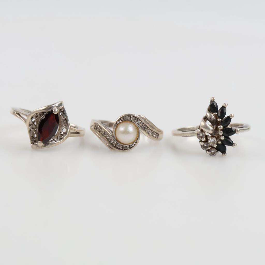3 Sterling Silver Rings