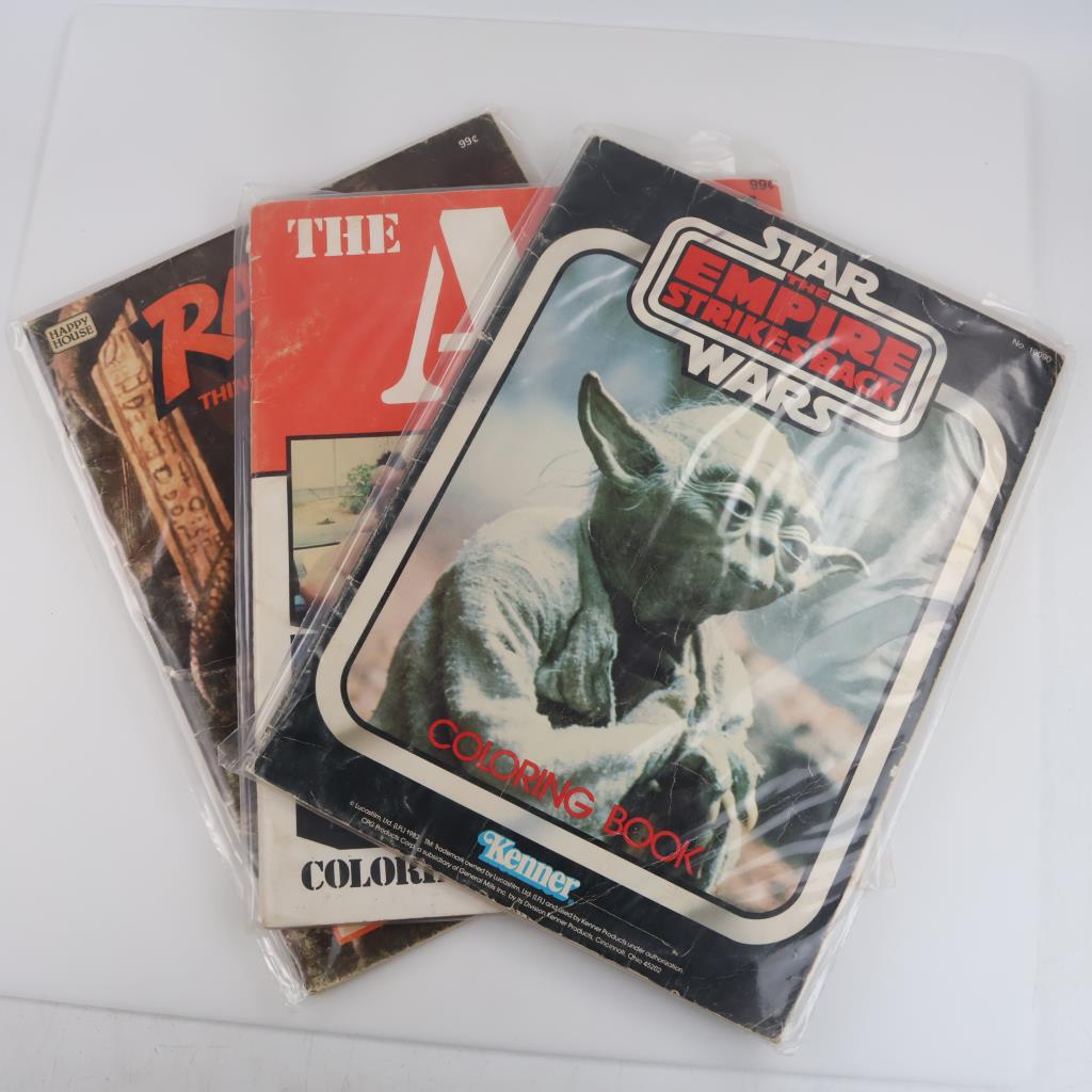 3 Vintage Coloring & Activity Books