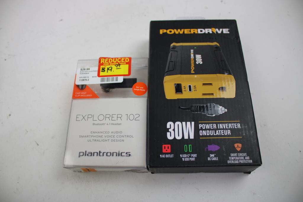 30W, 75W Power Inverters, Bluetooth Headsets, 4 Pieces
