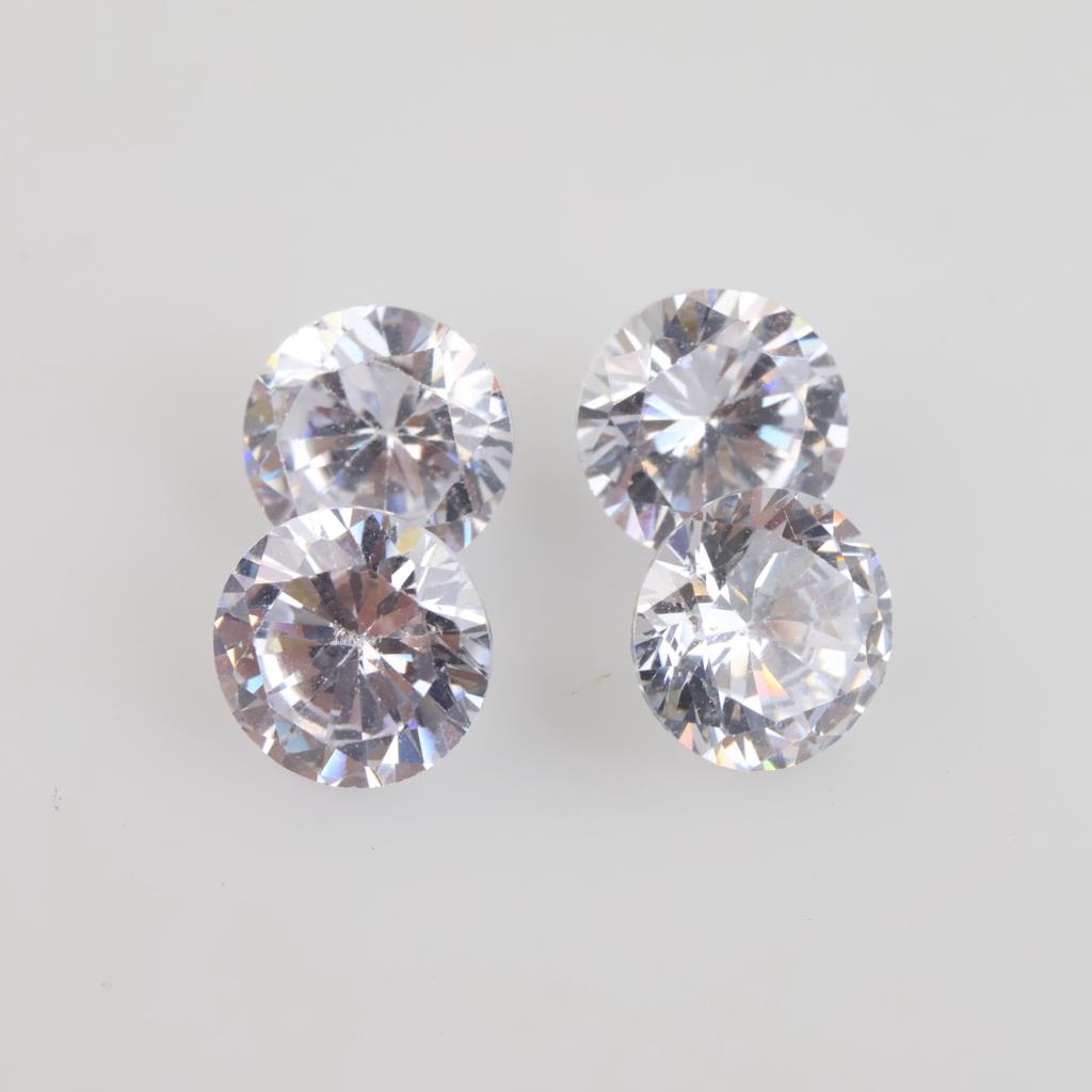 4 Clear Loose Jewelry Craft Stones