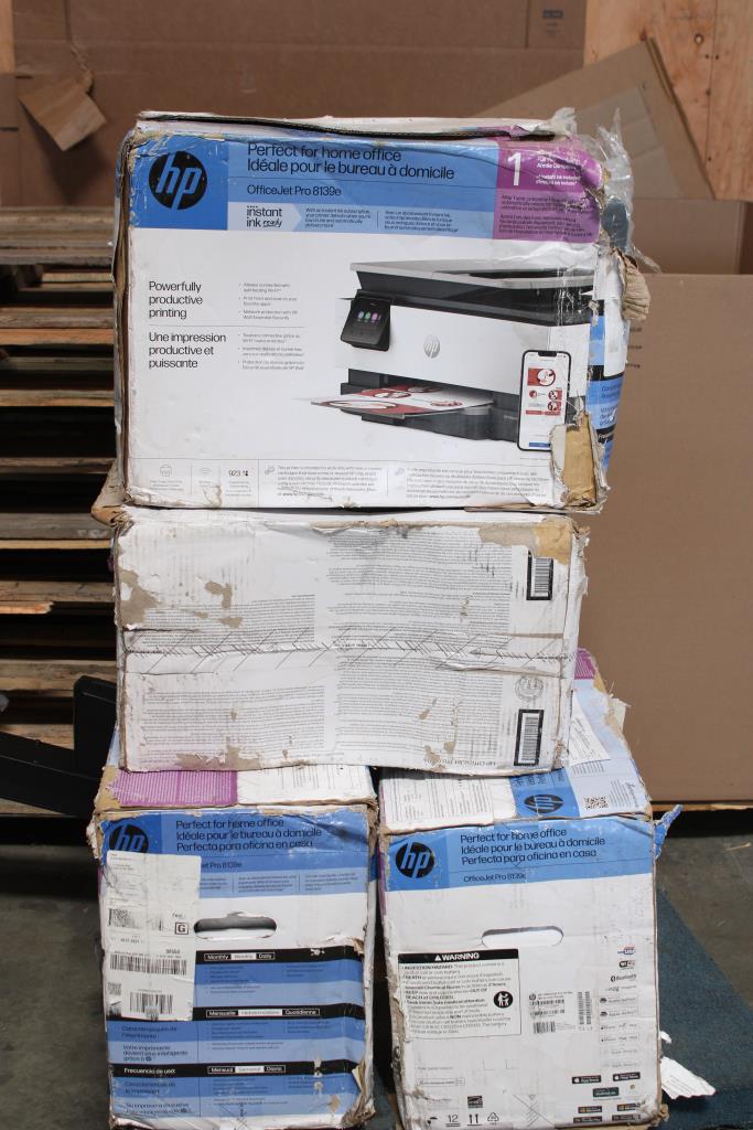 (4) HP OfficeJet Pro 8139e All-In-One Printers