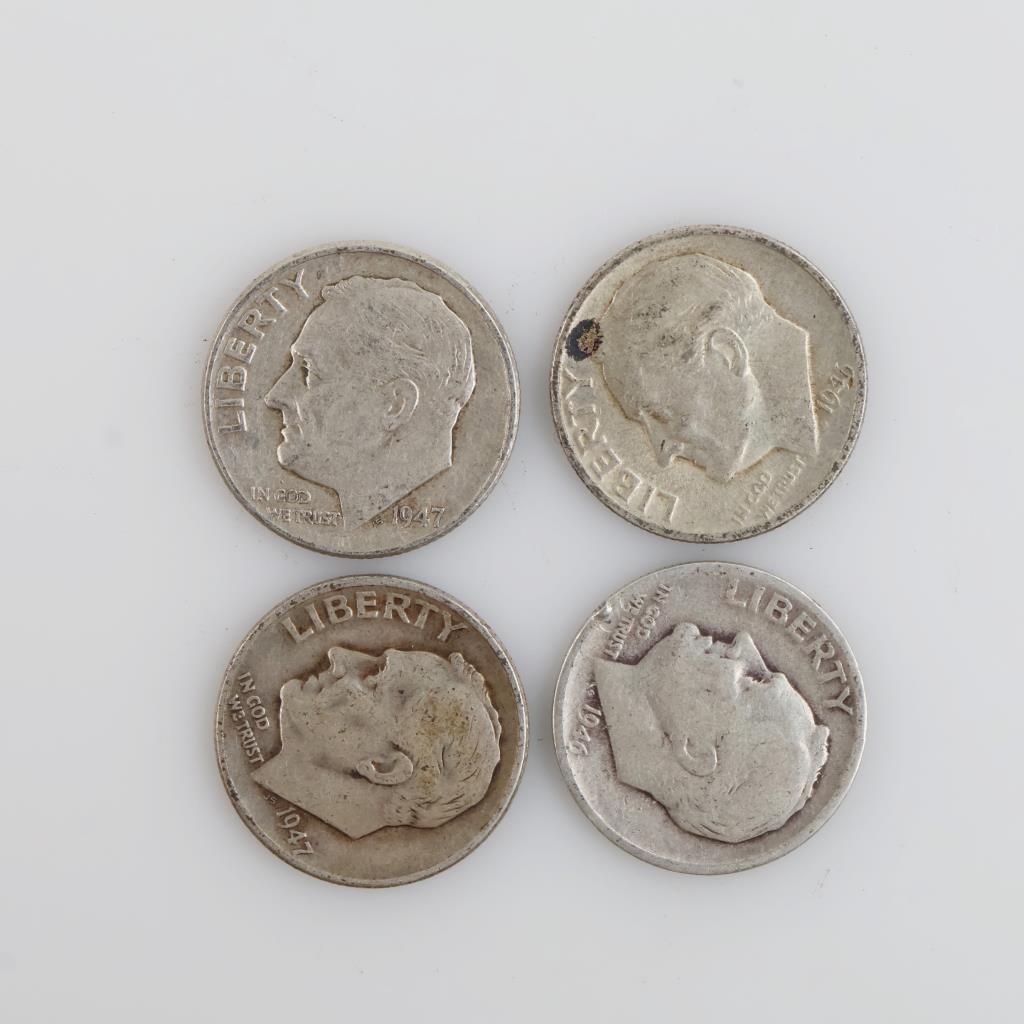 4 US Silver Dimes