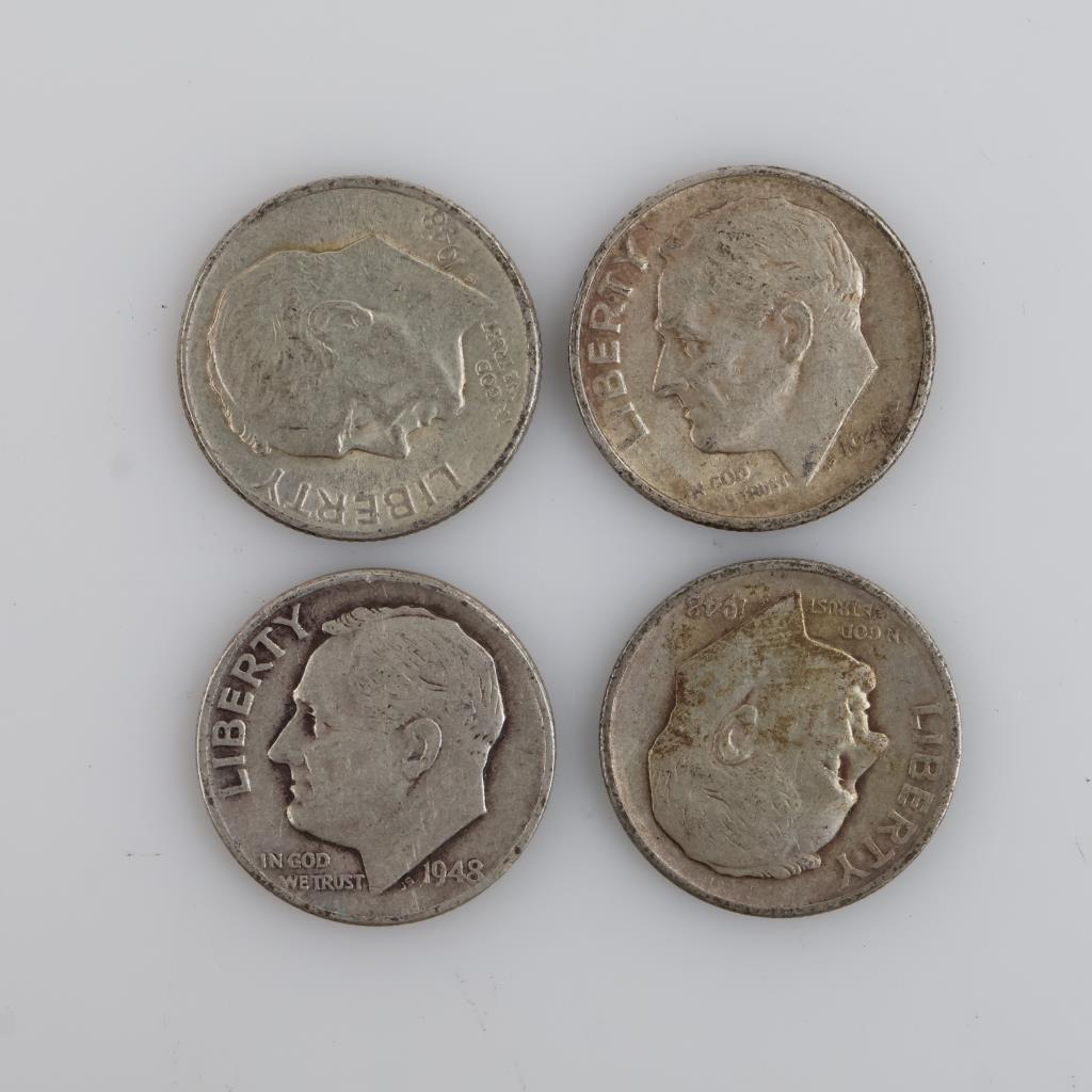 4 US Silver Dimes